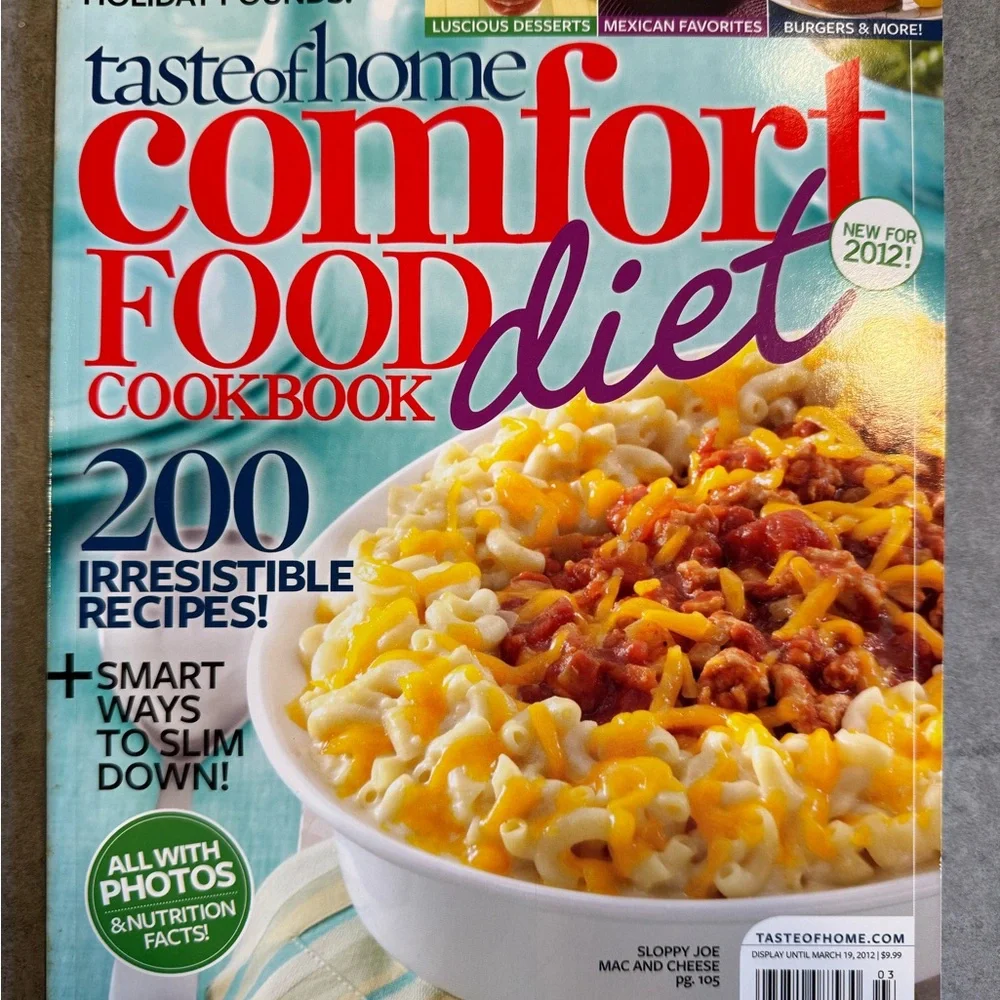 Taste of Home Comfort Food Diet Cookbook New for 2012